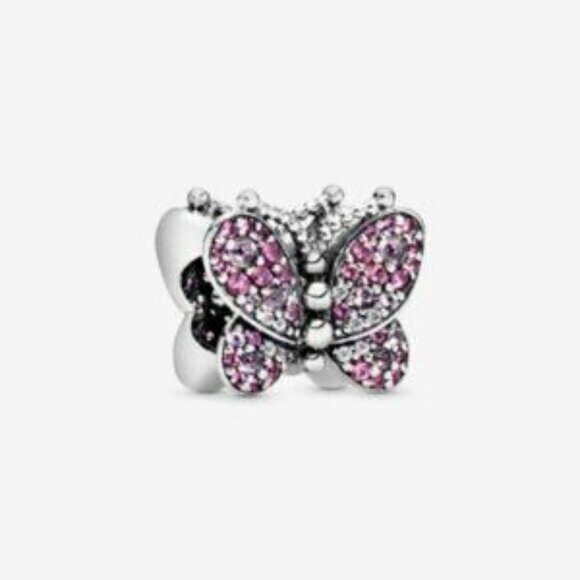 Pandora Pink Pav�� Butterfly Charm - Picture 1 of 4